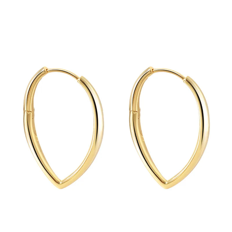 S925 Silver V-Shaped Earrings Ear Buckle Jewelry