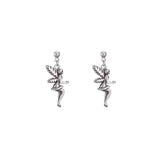 Thai Silver Angel Earrings Ethnic Ear Jewelry for Female Party