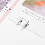 Thai Silver Angel Earrings Ethnic Ear Jewelry for Female Party