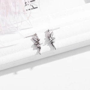 Thai Silver Angel Earrings Ethnic Ear Jewelry for Female Party