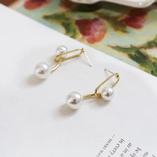 S925 Silver Half Arc Pearl Earrings - DIY Jewelry Accessories