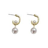 S925 Silver Half Arc Pearl Earrings - DIY Jewelry Accessories