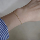 S925 Silver Gilded Sparkling Bracelet - Ins and Wind Starry River