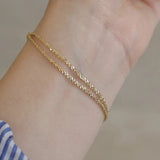 S925 Silver Gilded Sparkling Bracelet - Ins and Wind Starry River