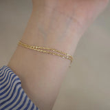 S925 Silver Gilded Sparkling Bracelet - Ins and Wind Starry River