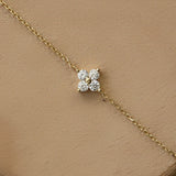 S925 Silver Gilded Bracelet Women's Mini Clover Chain