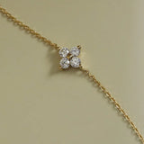 S925 Silver Gilded Bracelet Women's Mini Clover Chain