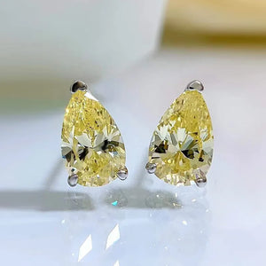 S925 Silver Carbon Diamond Water Drop Earrings Female