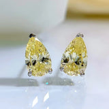 S925 Silver Carbon Diamond Water Drop Earrings Female