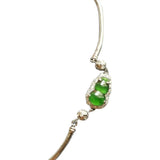 S925 Silver Green Ice Chalcedony Gourd Bracelet