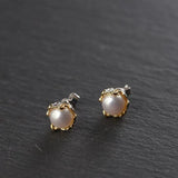 S925 Silver Pearl Earrings for Women