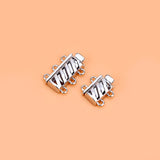 S925 Silver Insert Buckle Circle End Buckle DIY Manual Accessories
