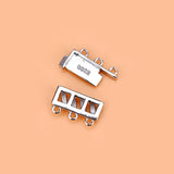 S925 Silver Insert Buckle Circle End Buckle DIY Manual Accessories