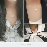 S925 Silver Long Life Lock Necklace Pendant Bell Tassel Necklace