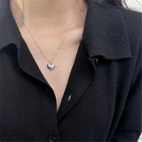 S925 Silver Love Pendant Chain Necklace Women's Jewelry