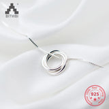 S925 Silver Necklace 3-Layer Pendant Necklace