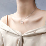 S925 Silver Necklace 3-Layer Pendant Necklace