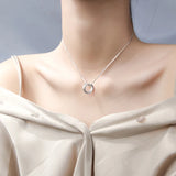 S925 Silver Necklace 3-Layer Pendant Necklace