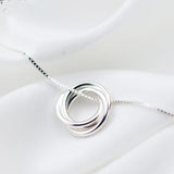 S925 Silver Necklace 3-Layer Pendant Necklace