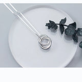 S925 Silver Necklace 3-Layer Pendant Necklace