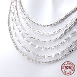 S925 Silver Necklace for Women - High-End Sterling Silver Chain Jewelry