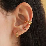 S925 Silver Needle Zircon Eye Earrings Set Fine Jewelry
