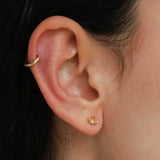 S925 Silver Needle Zircon Eye Earrings Set Fine Jewelry
