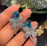 S925 Silver Needle Retro Butterfly Earrings for Women