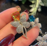S925 Silver Needle Retro Butterfly Earrings for Women