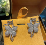 S925 Silver Needle Retro Butterfly Earrings for Women