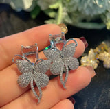 S925 Silver Needle Retro Butterfly Earrings for Women