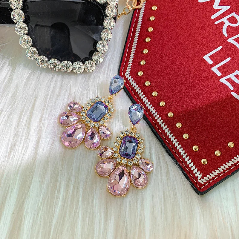 S925 Amethyst Water Drop Earrings