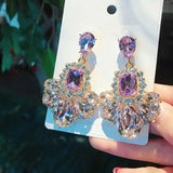 S925 Amethyst Water Drop Earrings