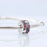 S925 Silver Pentagram Zircon Inlay Buckle Bracelet DIY Bead Accessories