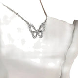 S925 Silver Plated 14K Butterfly Clavicle Chain Necklace