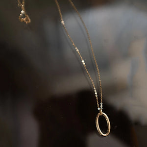 S925 Silver Plated 14K Necklace Pendant Nordic Geometric Clavicle Necklace