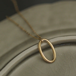 S925 Silver Plated 14K Necklace Pendant Nordic Geometric Clavicle Necklace