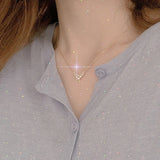 S925 Silver Plated Pearl Necklace 14K Collarbone Chain