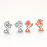 S925 Silver Platinum Plated Zircon Encircling Wedding Ring