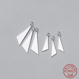S925 Silver Triangle Sheet Charms for DIY Jewelry Making
