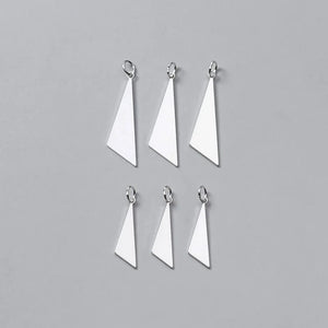 S925 Silver Triangle Sheet Charms for DIY Jewelry Making