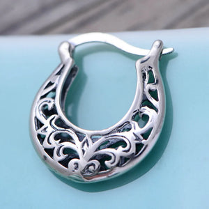 Vintage Thai Silver Woman Earrings Classic Silver Jewelry