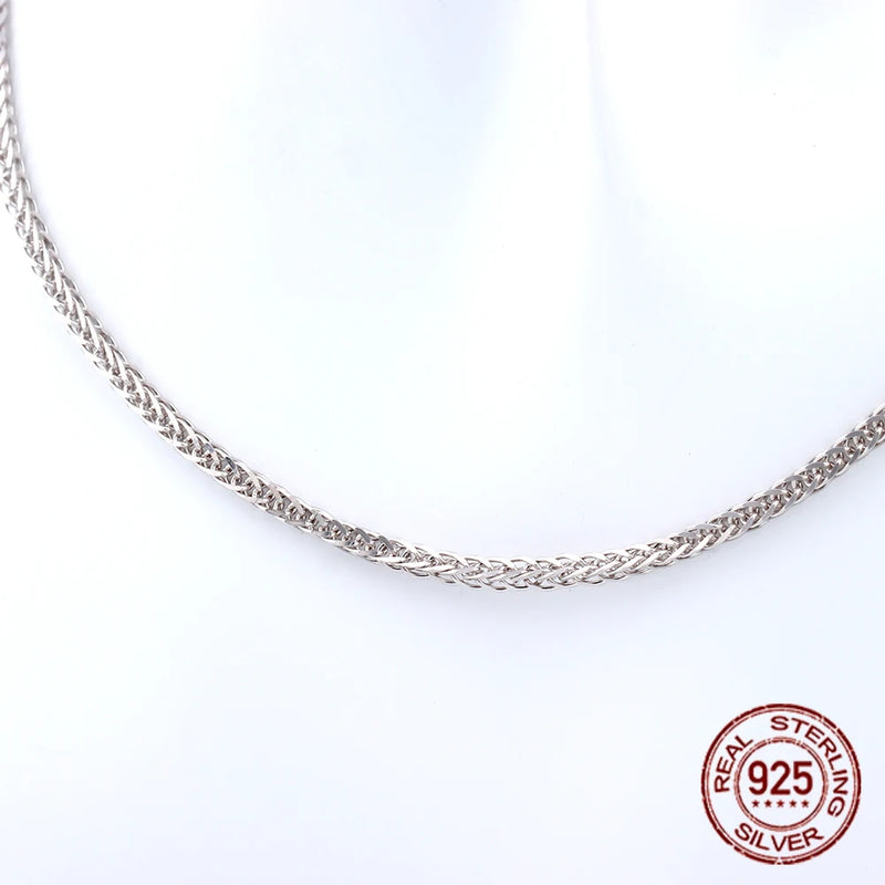 S925 Silver Woman Necklace - Sterling Silver Chain Gift