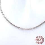 S925 Silver Woman Necklace - Sterling Silver Chain Gift