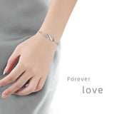 S925 Sterling Silver 8-Shaped Heart Love Bracelet