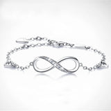 S925 Sterling Silver 8-Shaped Heart Love Bracelet
