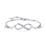 S925 Sterling Silver 8-Shaped Heart Love Bracelet
