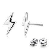 S925 Sterling Silver Lightning Earrings High-End Jewelry