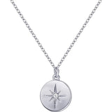 S925 Sterling Silver Star Round Pendant