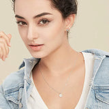S925 Sterling Silver Star Round Pendant